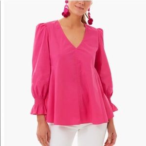 NWOT Tuckernuck Pomander Place Easton Blouse Pink Size XL